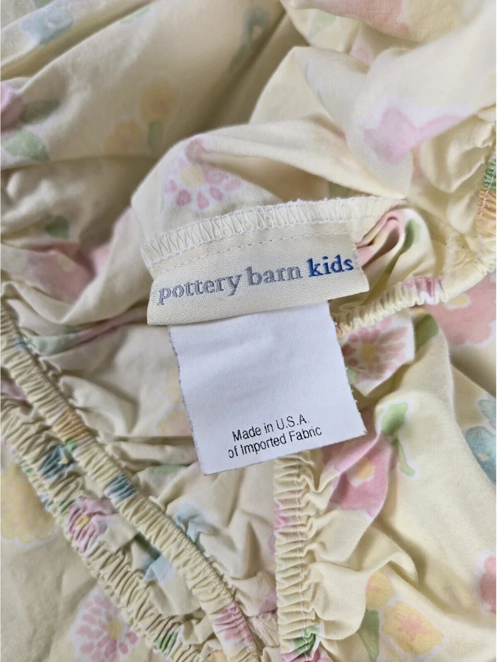 Pottery Barn Kids Yellow Flower Fitted & Flat Sheet Set Twin